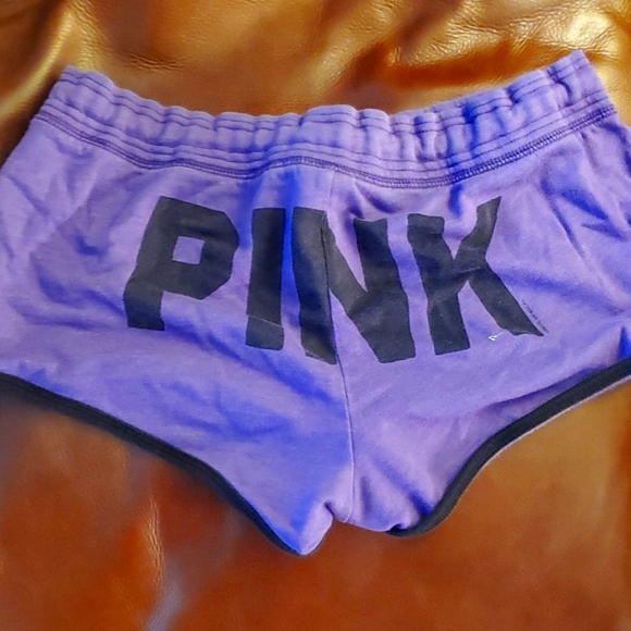 Victoria's Secret PINK purple and black cotton shorts - Picture 2 of 2
